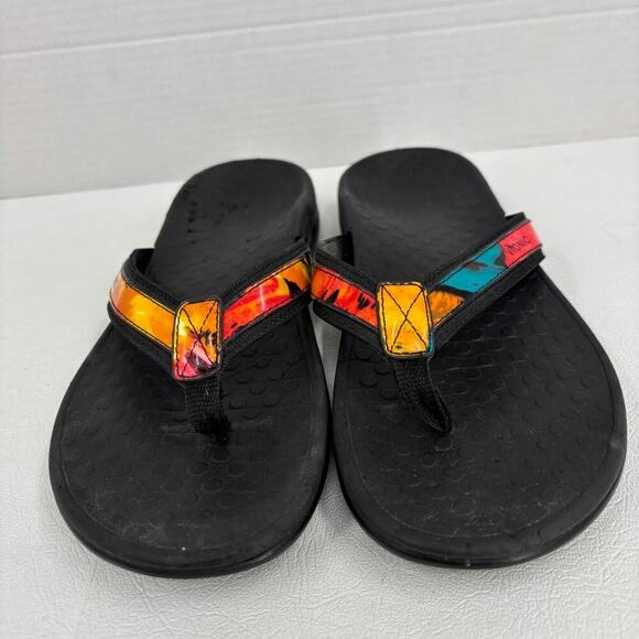 Vionic Tide II Flip Flop Sandals Size 8.5 Black Multi Toe Post Thong Orthotic - Picture 7 of 9